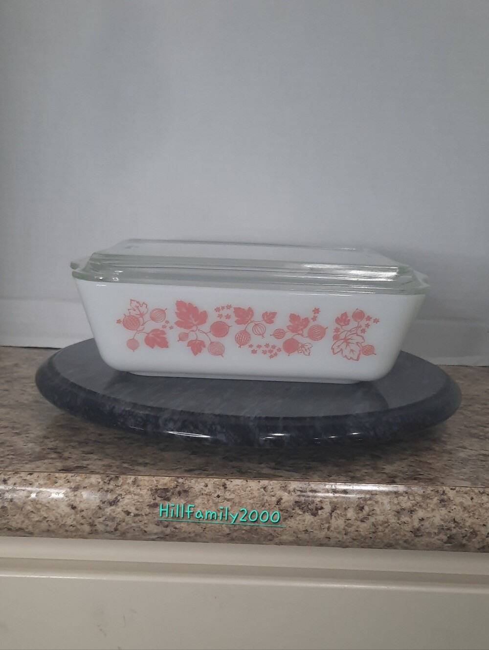 Pyrex Pink Gooseberry Refrigerator Dish